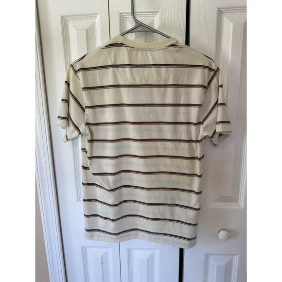 Vintage Denim & Flower Ricky Singh Cream Striped Tee Small - Picture 1 of 7